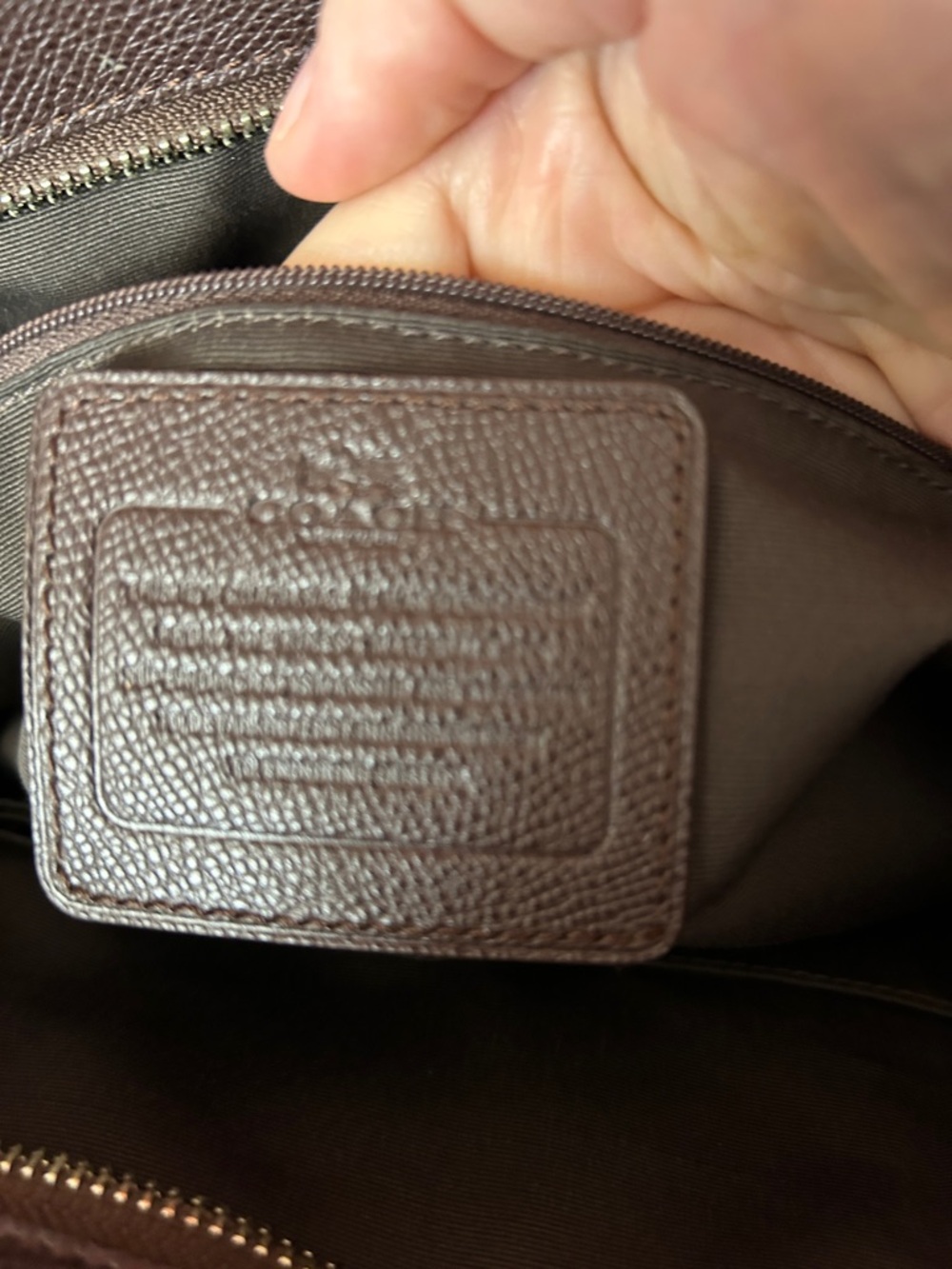 Coach Brown Signature Canvas & Dark Brown Tote with coa - Picture 7 of 10
